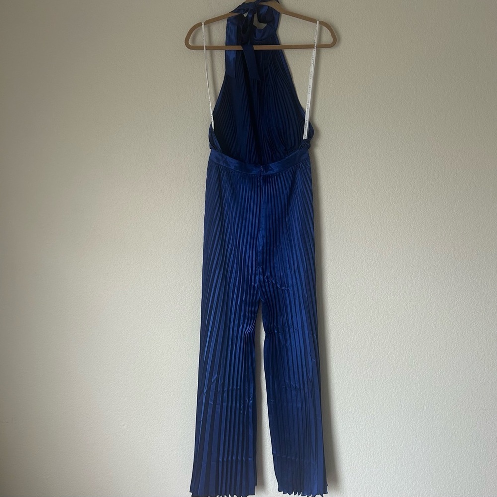 NWT L'IDÉE Cinema Low-Back Jumpsuit in Regal Blue *Flaw* - Picture 6 of 9
